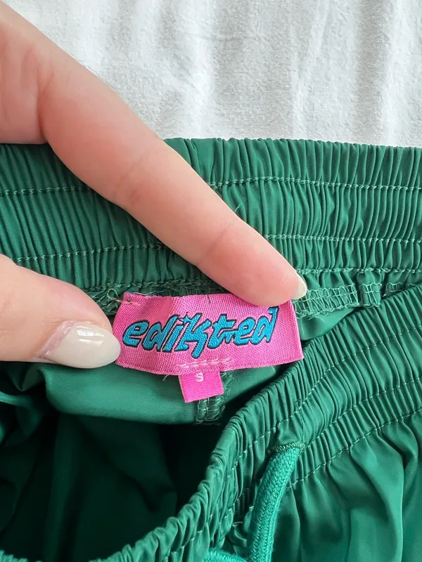 Green Edikted Track Pants - Image 3
