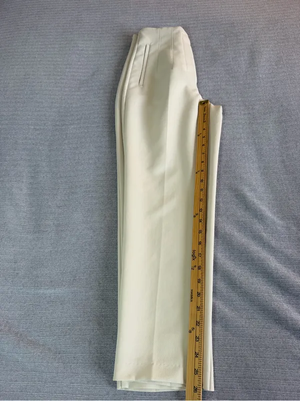 Zara Ivory High-Waist Tailored Trousers - Image 5