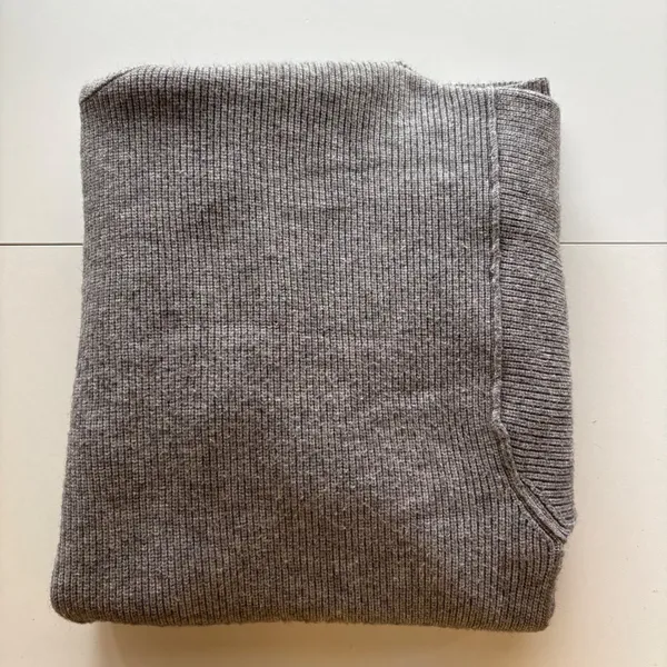 Free People Afterglow Sweater Women S Gray Ribbed Oversized Mock Neck Turtleneck - Image 2