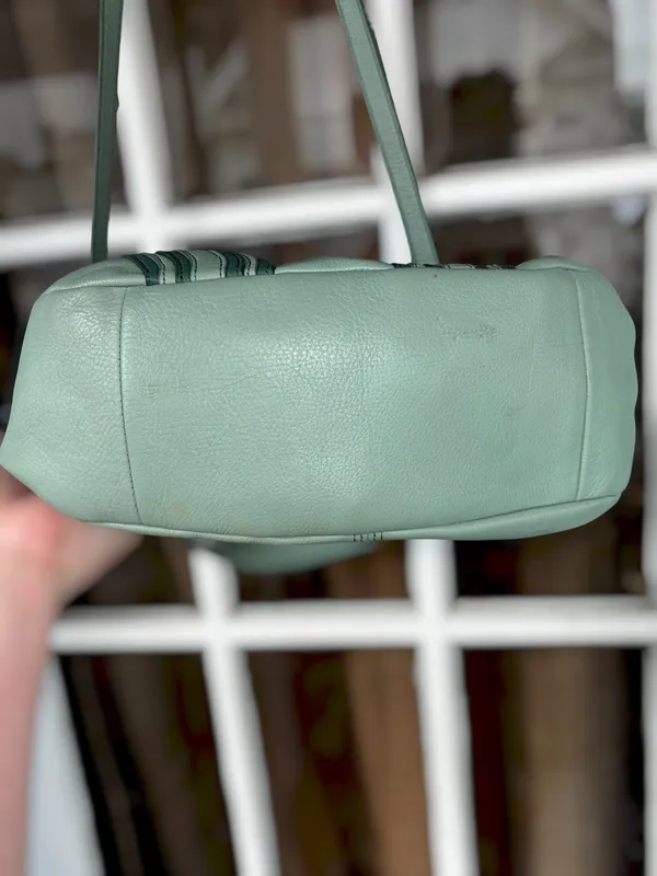 Fossil Jolie Hobo Crossbody Bag One Size Sage Green Cow Hide Leather Boho - Image 6