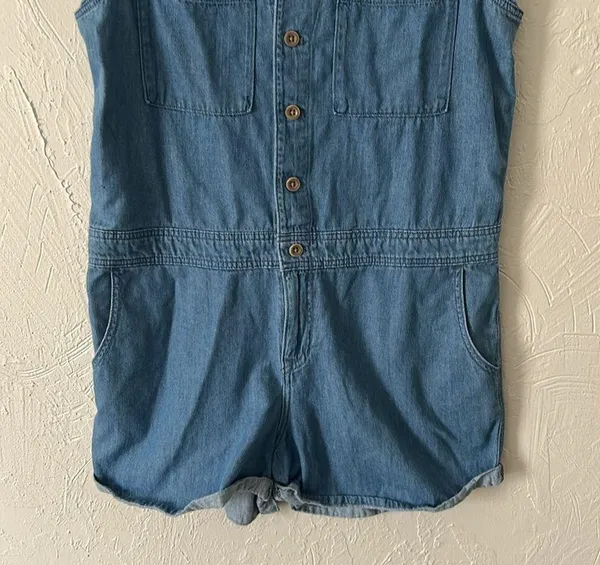 Old Navy Blue Jumpsuit with Short Sleeves - Image 5