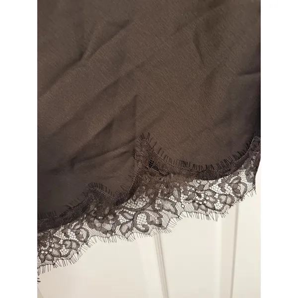 Zara Collection Y2K Lace Tank Dress‎ Satin Brown Fairy Festival Asymmetrical - Image 6