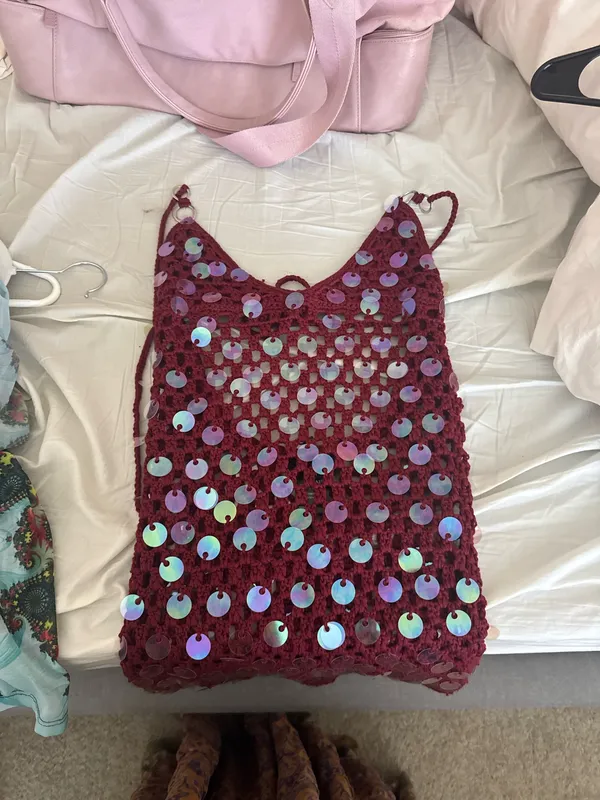 Outcast Clothing Freya Mini Dress Burgundy - Image 5