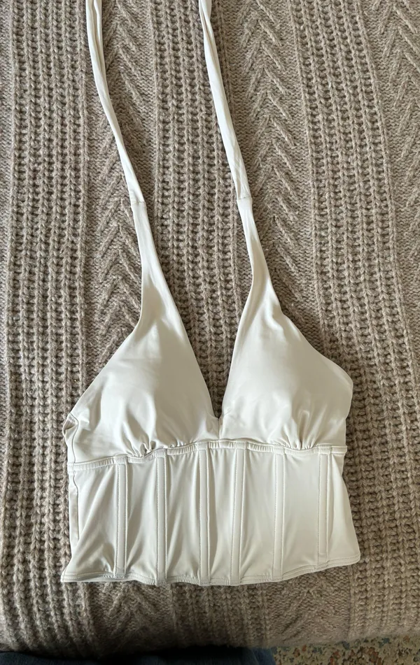 Gilly Hicks Crème Halter V Neck - Image 4