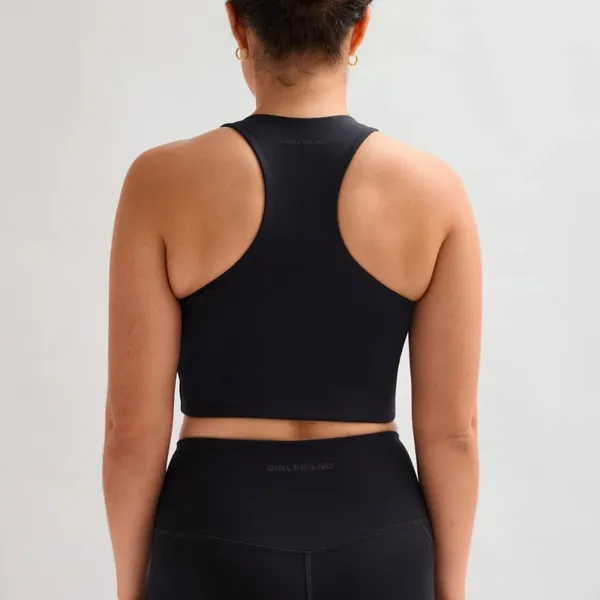 Girlfriend Collective | Paloma Racerback Active‎ Sports Bra in Black Size Small - Image 3