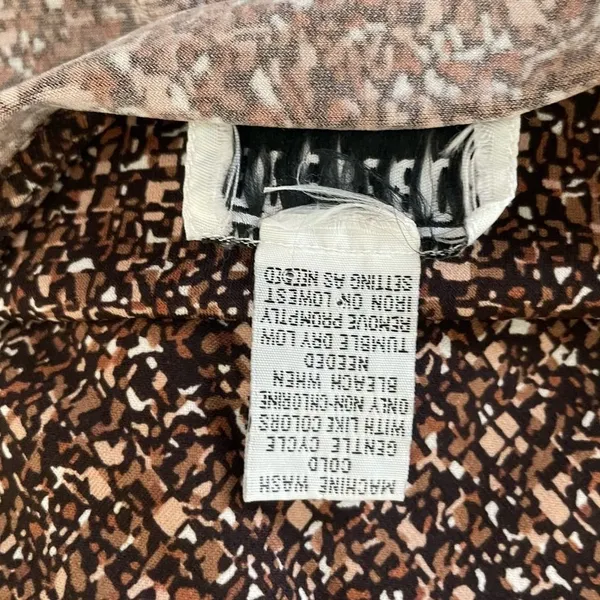 VTG Robbie Bee Maxi Dress Women 10 High Ruched‎ Waist Ditsy Print Modest Retro - Image 8