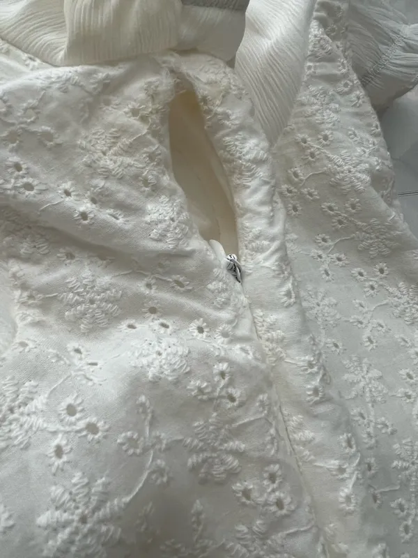 Tiger Mist White eyelet ruffled sleeve dress - Image 8