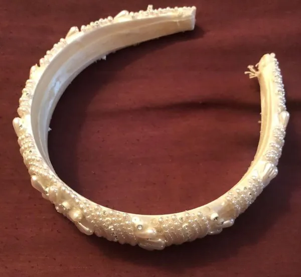 BRIDAL Beaded Wedding or Prom Hair Head Band - Image 3