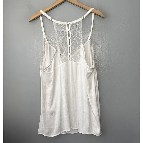 Torrid Silky Lace Cami Plus Size 1X White Coquette Dainty Romantic Tank Top - Image 3