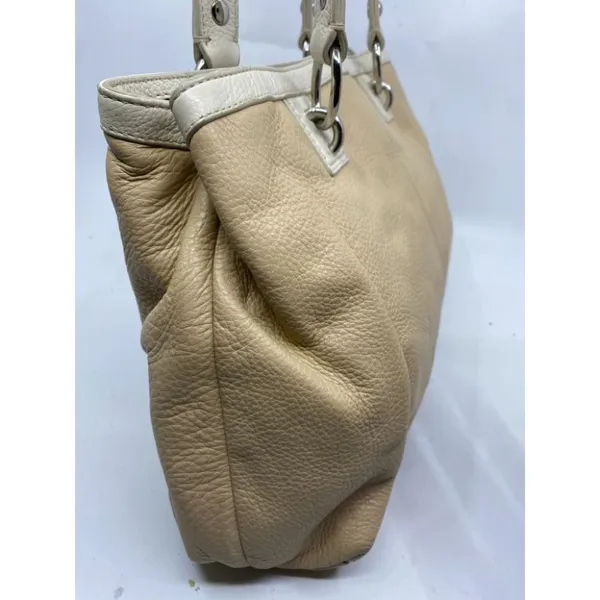 COACH Medium/ Large Leather Tan White Shoulder Bag - Image 6