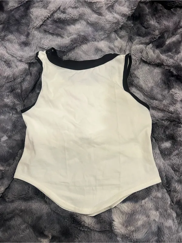 Women’s XS/SM White & Black Tank Top - Made for Petrolheads - Image 2