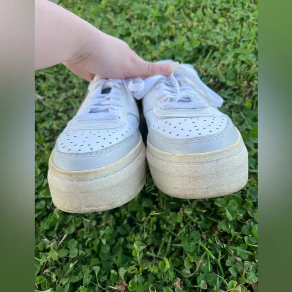 Nike Women's Court Vision Alta 'White/Leopard' Print Platform Sneakers Size 7.5 - Image 3