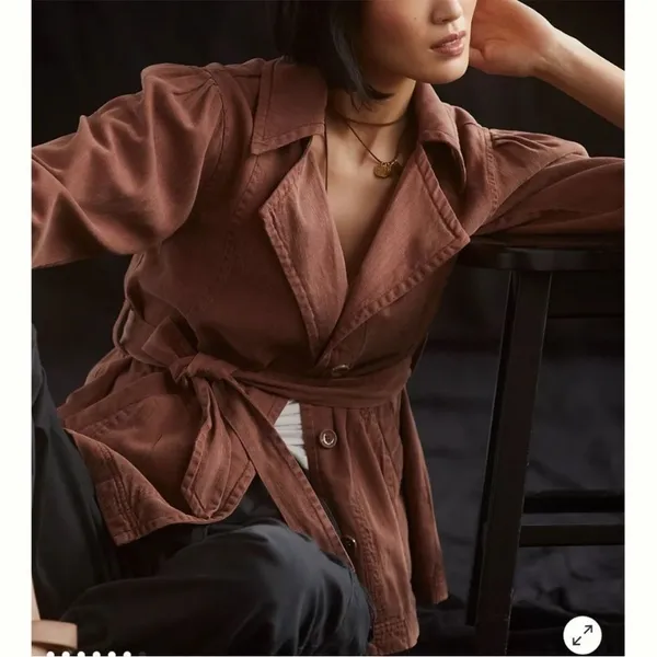 Anthropologie soft‎ twill jacket M - Image 4