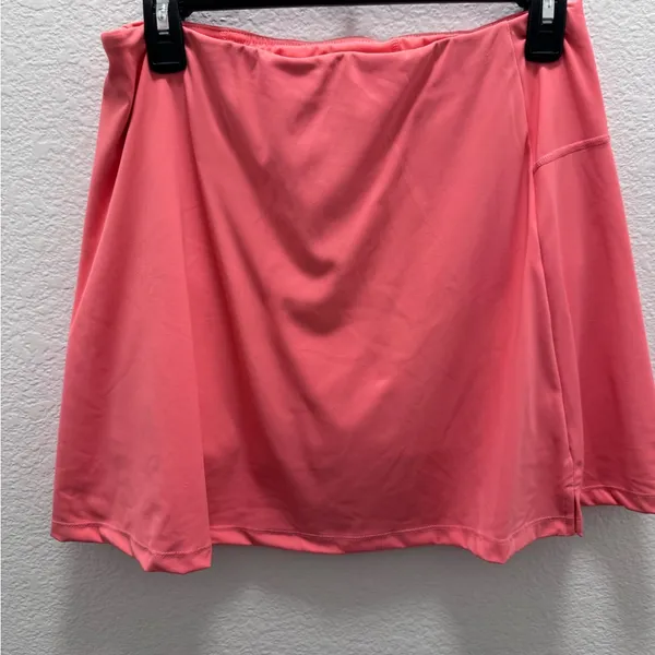 Chic Coral Mini Skirt Pink Size L - Image 4