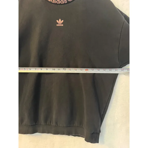Adidas Originals Mock Neck Sweatshirt Black Pink Branded Collar GM1102 Womens S‎ - Image 3