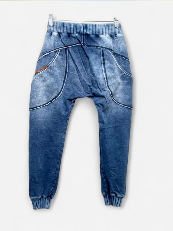 Labellamafia Acid Wash Denim Style Drop-Crotch Joggers – Size Small / P - Image 5