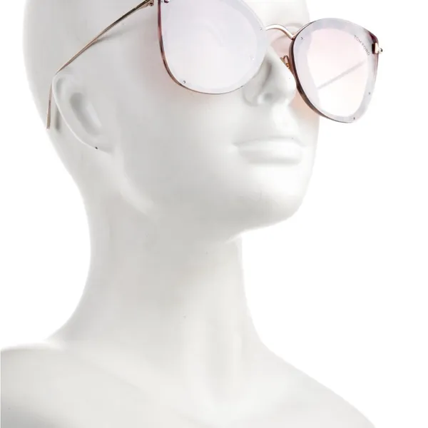 TOM FORD Charlotte Sunglasses Cat-Eye Brown Gold Tortoiseshell Gradient Lenses - Image 6