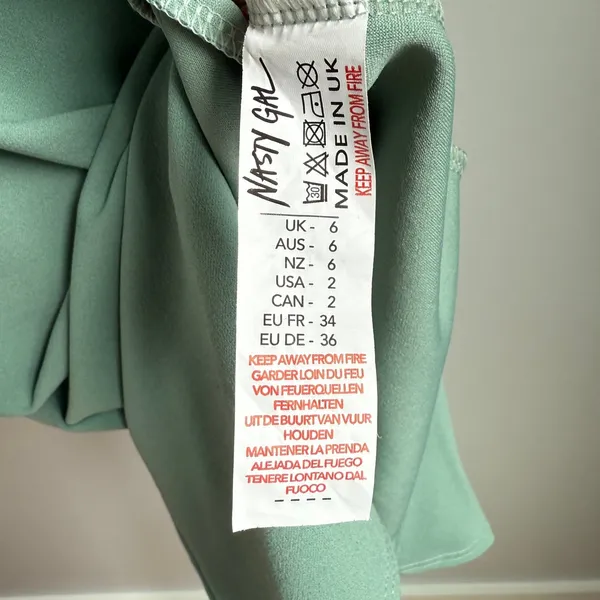 Nasty‎ Gal 2 Sage Green Bodycon Midi Dress Wedding Cocktail - Image 4