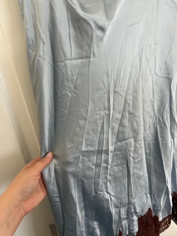 Reformation Carolina Silk Skirt in Mineral S - Image 3