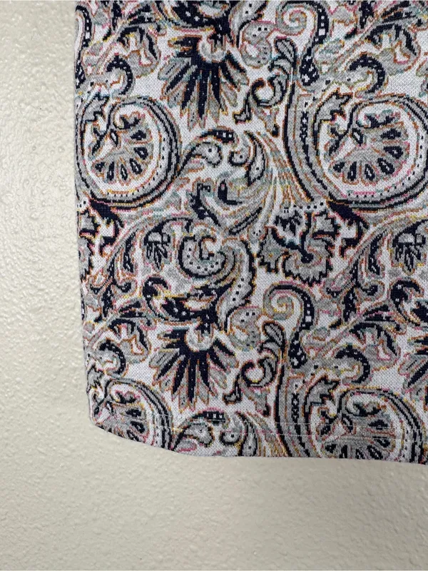 Free People Grey Paisley Stretch Mini Skirt Womens L Boho Fall Casual Pull On - Image 10