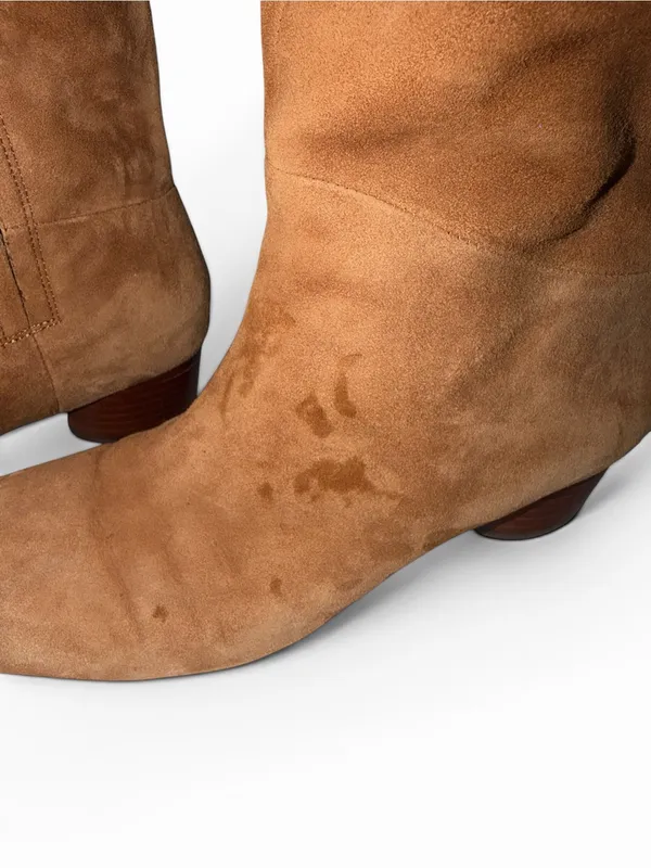 Vince Tall Suede Over-the-Knee Boots in Tan Suede - Image 3