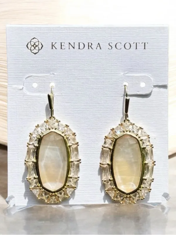💫 Kendra Scott Elle Crystal Frame Drop Earrings - Image 2