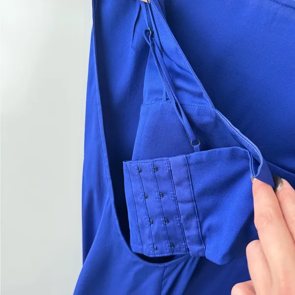 Alexander Wang Blue Sleeveless Cutout Silk Crepe Mini‎ Dress Size 2 - Image 5