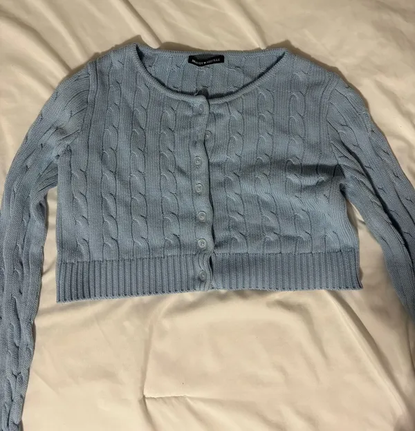 Brandy Melville Sweater Cropped Blue - Image 2