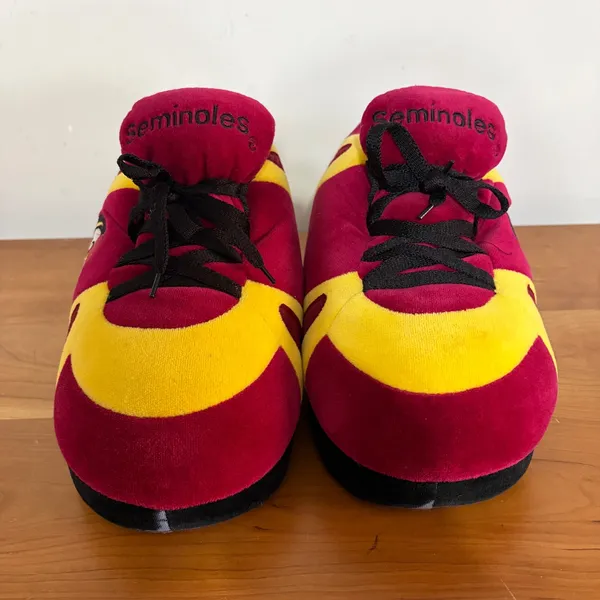 Florida State Seminoles FSU Wild Cats Inc Plush Sneaker Slippers Garnet Gold L - Image 2