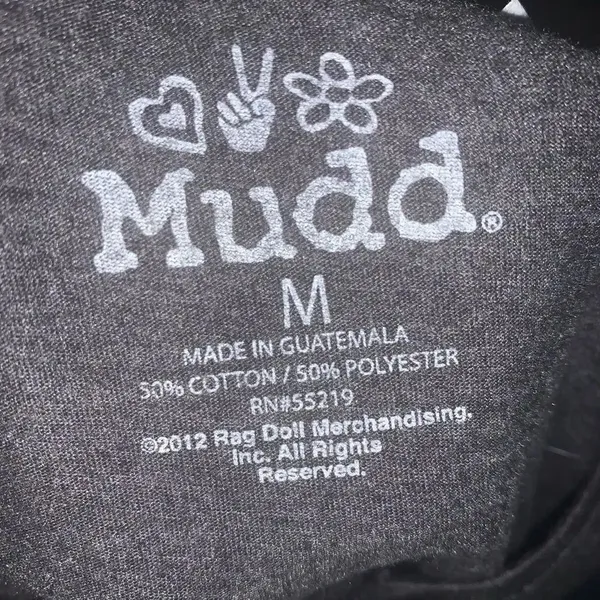 Mudd Women's shirt Size Juniors medium Aerosmith rock band gray baby tee - Image 2