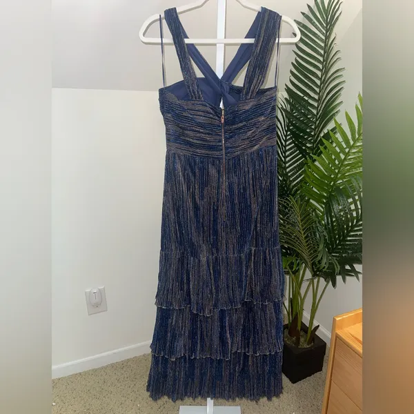 Saylor Intermix Hedi Lurex Metallic Halter Midi‎ Dress - Image 5