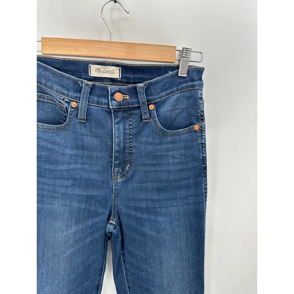 Madewell Women 26 TALL 10" High Rise Skinny Medium Wash Blue‎ Denim Jeans - Image 4