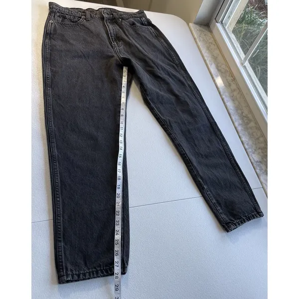 Arizona Jeans Womens Size 7 Highest Rise Mom Jeans Faded Black Denim Pockets - Image 10