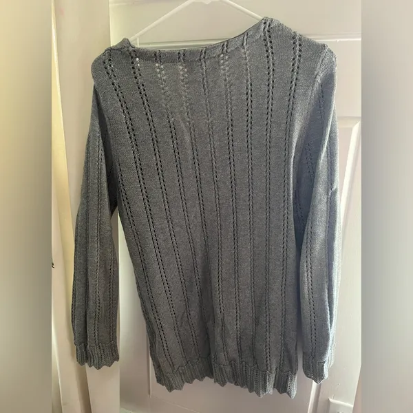Route 66 Gray Cardigan Sweater Size M - Image 3