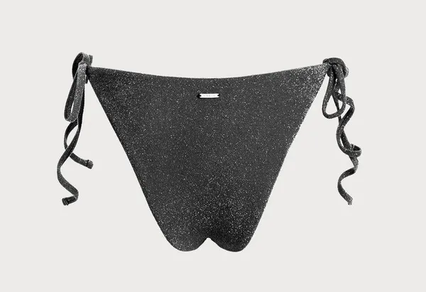 Berlook Black Lurex Tie Side Bikini Bottom ONLY 67 Size M - Image 8