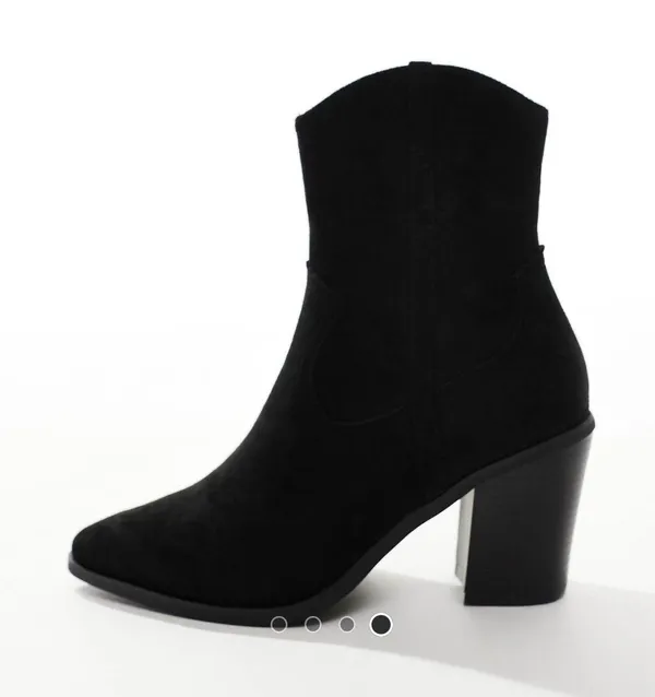 ASOS Rational Heeled Western Boots In Black - Image 4
