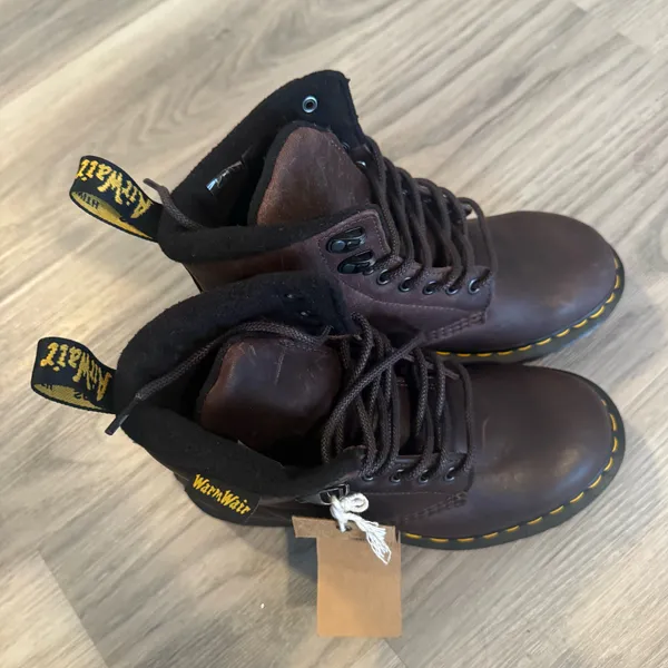Dr. Martens W6 M5 WarmWair Pascal 1460 Leather Lace Up Boots Dark Brown NWT - Image 5