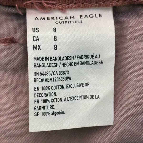 American Eagle Highest Rise Mom Short Distressed Denim Rose Pink Size 8 - Image 7
