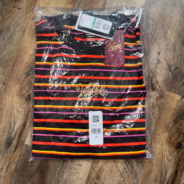 Converse x Wonka Striped T-Shirt NEW - Image 2