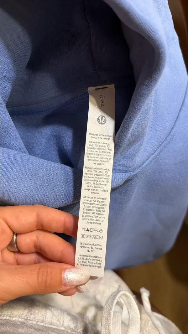 Lululemon Super loft hoodie small prep blue - Image 6
