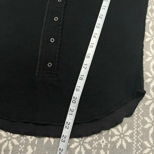 NEW We The Free Free People Cecilia‎ Shirt Black Medium Casual Edgy Grunge - Image 10