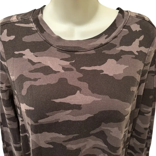 Athlete Dresses Athleta Camo Balance Dress Sz S Black Luxe Long Sleeve Pockets - Image 4