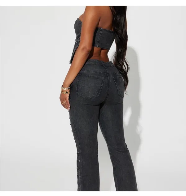 Delia Denim Pant Set - FashionNova - Image 3