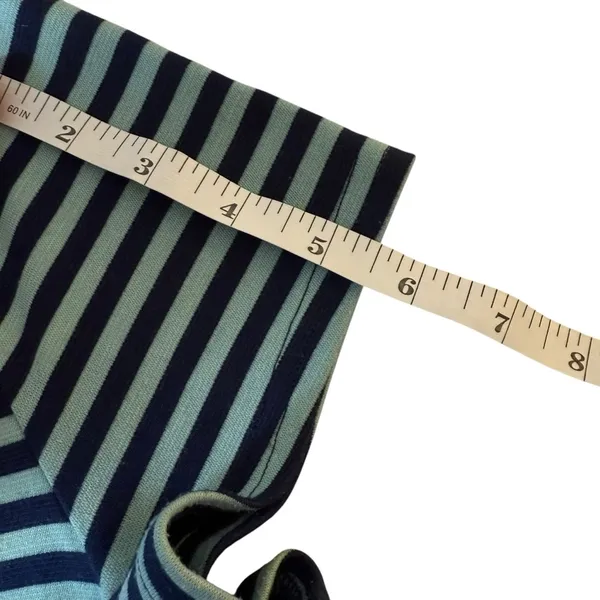 Free People Beach On The Line Ponte Mini Dress Large‎ Navy Mint Striped Casual - Image 14