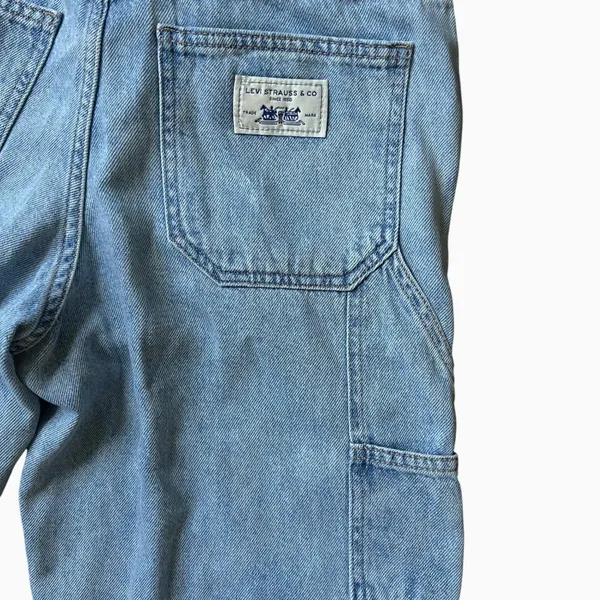 Levi's Baggy Carpenter Jeans Womens 27x31 Light Wash Wide‎ Leg Utility Denim - Image 7