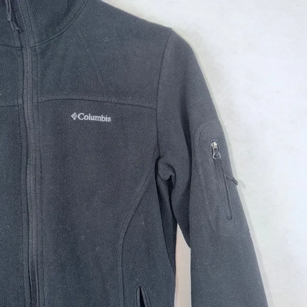 Columbia Fast Trek II Fleece Jacket Women Small Black Full Zip Soft Gorpcore - Image 2
