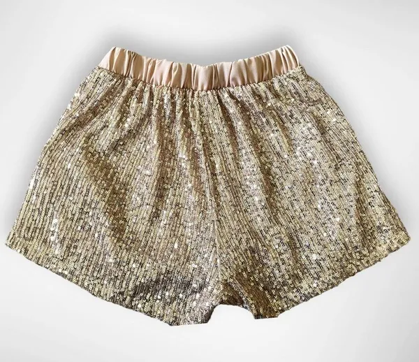 TYCHE‎ Women's Rose Gold Sequin Shorts With Pockets Small | EUC - Image 2