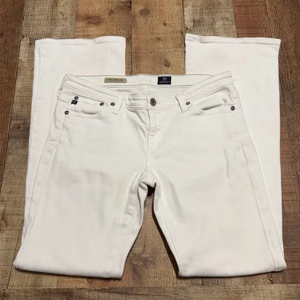 Adriano Goldschmied White Denim The Angelina Bootcut Jeans Sz 28 Boho Festival - Image 2
