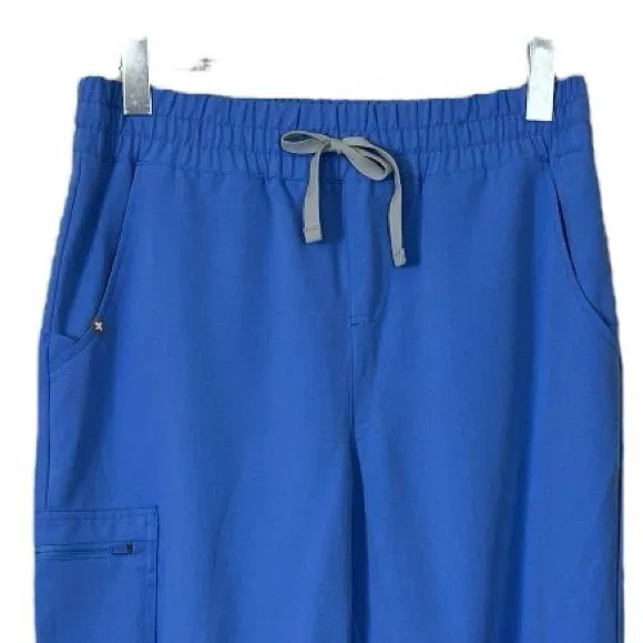 FIGS Jogger Pants Pull On Scrubs Zip Cargo Pocket Blue Women’s Size Medium - Image 5