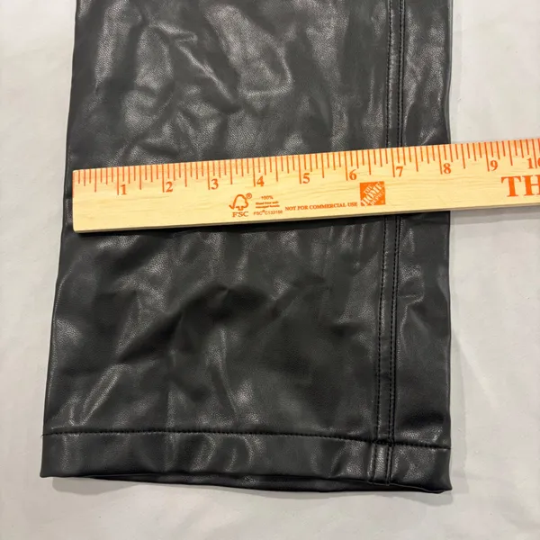 Abercrombie & Fitch 90s Relaxed Vegan Leather Ultra High Rise Pants Black 25 0S - Image 11